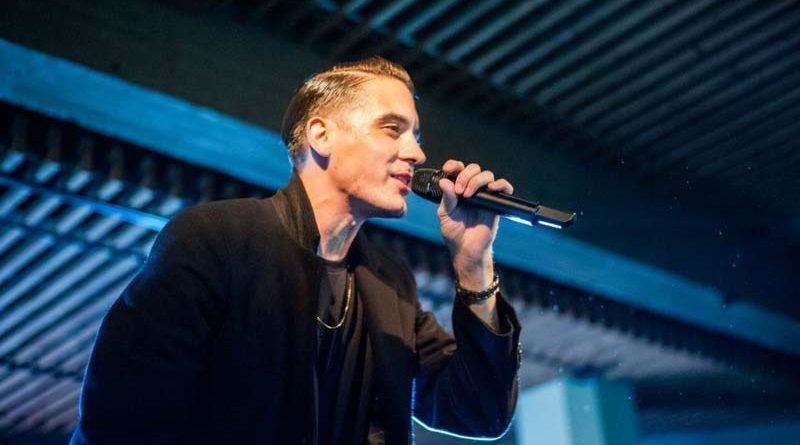 Rapper G-Eazy performs on stage